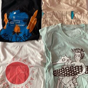 4 SZ L FUN Graphic Mens Tee’s 100% Cotton You get all 4 , great deal